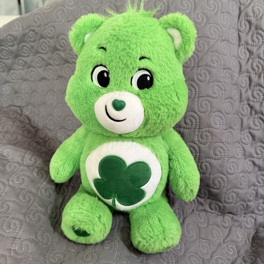 GOOD LUCK BEAR Care Bears Shamrock Plush St. Patrick Day 14” 2020 Stuffed Animal